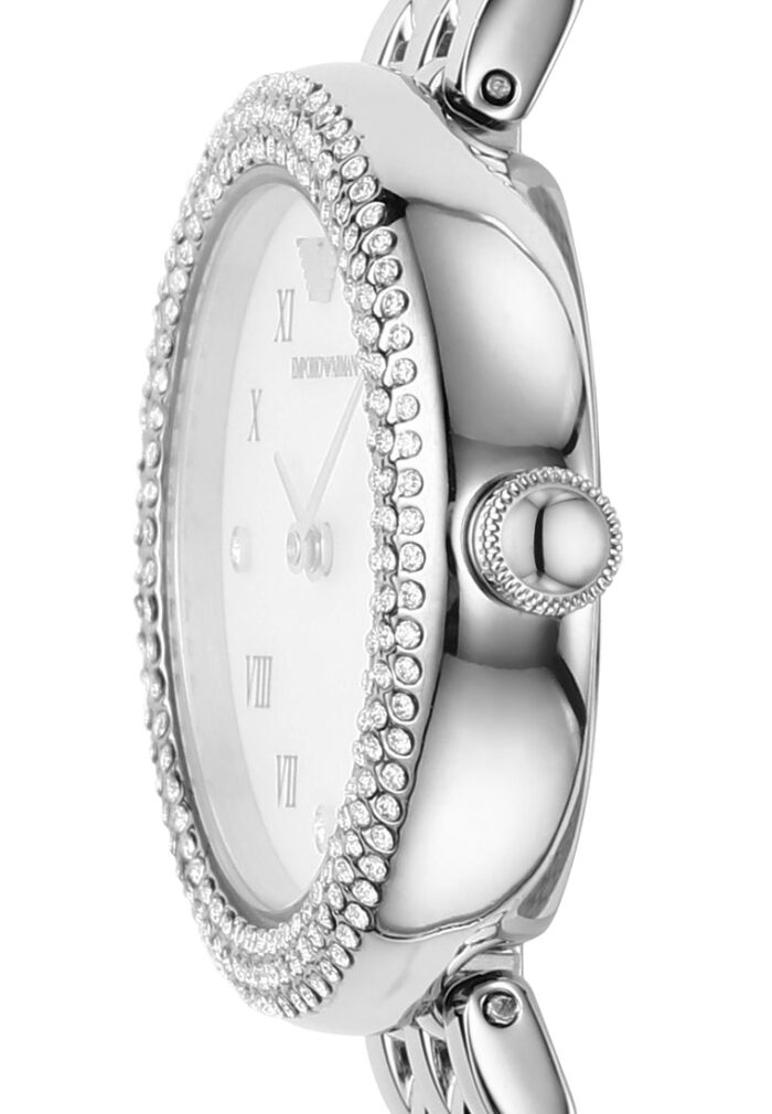 Emporio Armani Rosa Quartz White Dial Silver Steel Strap Watch For Women - AR11354 - Image 7